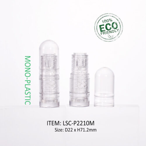 mono material lipstick tubes with dome lid for wholesale and custom