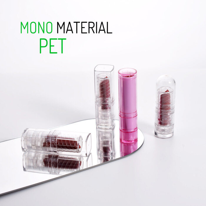 plastic lipstick tube made of mono plastic material