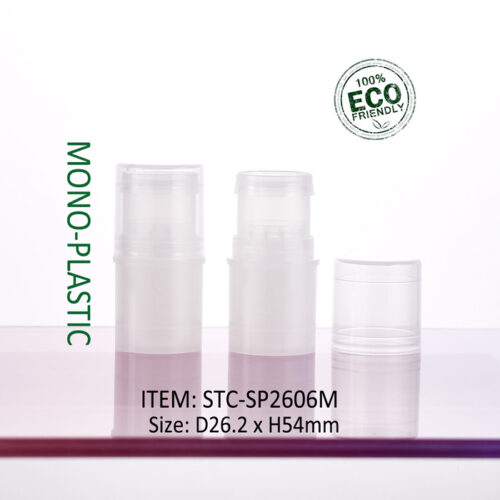small empty plastic PP stick tube as packaging for face makeup balms
